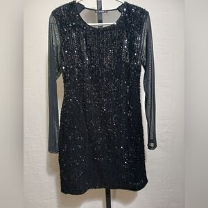 Shein Black Sequin Dress